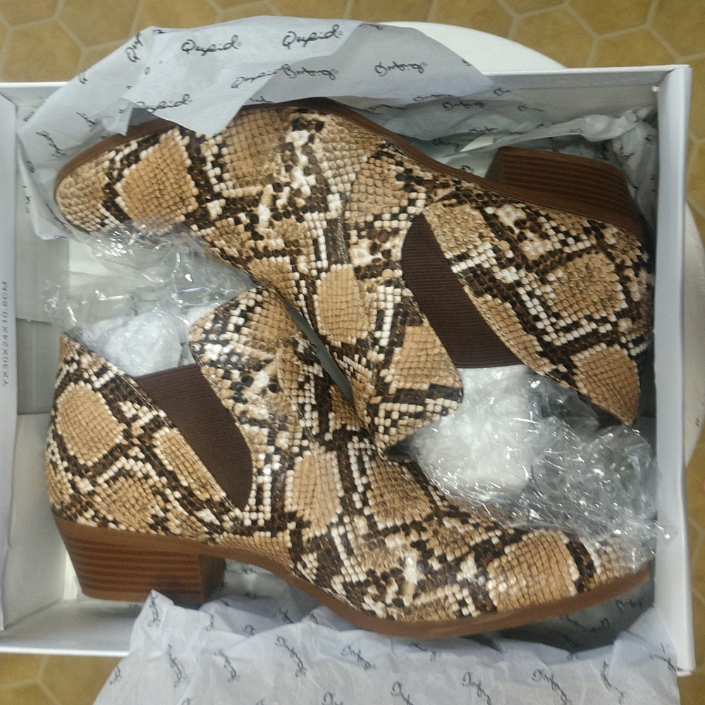 Qupid Salena-11x Snakeprint Bootie Sz.9 - Picture 6 of 12